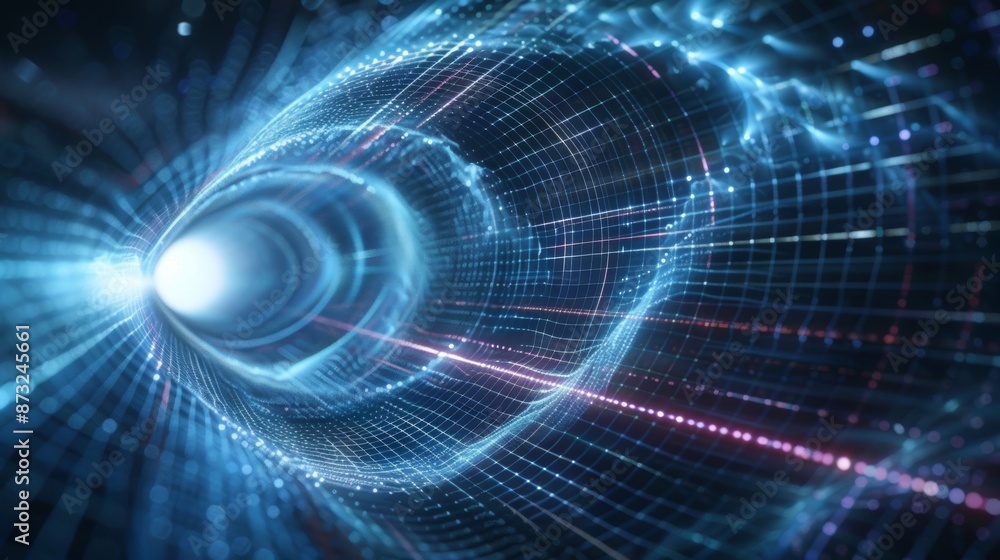 Poster the gravitational wave machine can be adjusted to simulate different levels of intensity.