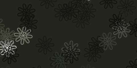 Light Gray vector natural artwork with flowers.