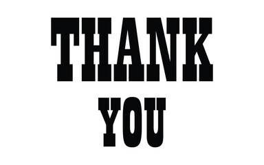 Thank You. Hand lettering Thank You for holiday Thanksgiving Day, vintage graphic, banner, poster. Greeting card calligraphy thank you, postcard for holiday Thanksgiving Day. Vector Illustration