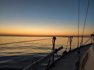 Golden Hour Escape: Boat at Sunset