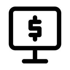 Money computer icon