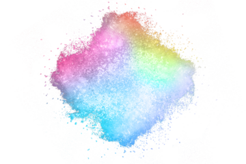 abstract colored powder explosion on white background. Colored cloud. Colorful dust explode. Paint Holi.