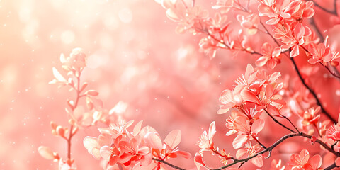 Fototapeta premium Peach branches background