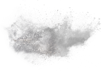 White powder explosion on black background. Colored cloud. Colorful dust explode. Paint Holi.