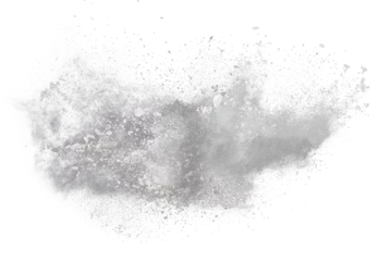 White powder explosion on black background. Colored cloud. Colorful dust explode. Paint Holi. © kitsana