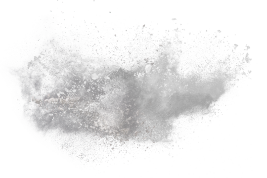 White powder explosion on black background. Colored cloud. Colorful dust explode. Paint Holi.