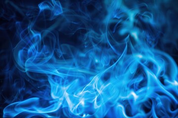 Obraz premium mesmerizing blue flames dance in isolation their ethereal tendrils reaching skyward intense heat distorts the air creating a hypnotic otherworldly effect