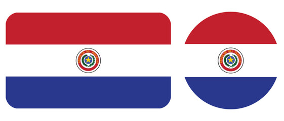 Flag of Paraguay. Paraguay Flag﻿. Isolated on white background