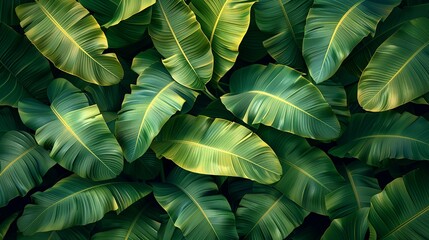 Tropical banana leaf pattern, reflecting a trendy and exotic aesthetic. , Minimalism,
