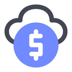 Obraz premium Cloud money icon