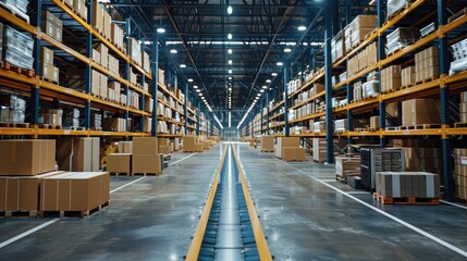 Fototapeta premium Last-Mile Delivery, The final step of the delivery process from a distribution center or facility to the end user.