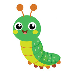  Cute caterpillar cartoon, green   caterpillar