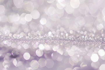 Sparkling Purple Bokeh Background with Soft Light and Glitter Elements