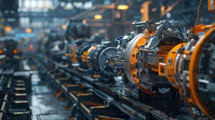 Fototapeta premium The engineer is conducting a time study on the production line.