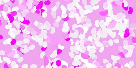 Light purple vector texture with memphis shapes.