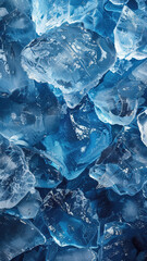 Icy Background with Big Ice Pieces