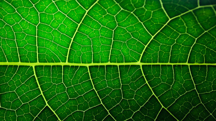 A close-up photograph of a green leaf with its veins clearly visible.