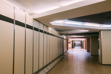 Walls, deserted corridors, windows and doors of research institutes, industrial buildings,...