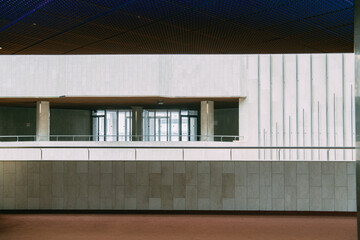 Walls, deserted corridors, windows and doors of research institutes, industrial buildings, universities.
