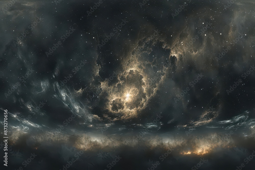 Poster nebula and stars in deep space equirectangular hdri environment map 360 degree panorama