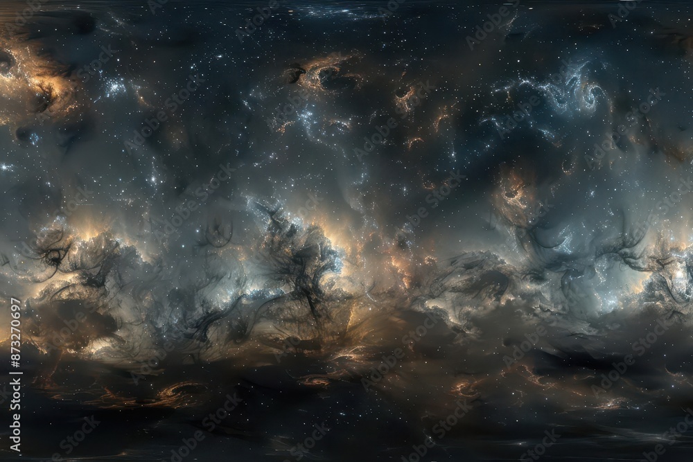 Poster nebula and stars in deep space equirectangular hdri environment map 360 degree panorama