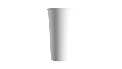 Side view of  Tall  soda cup mockup, 3D render