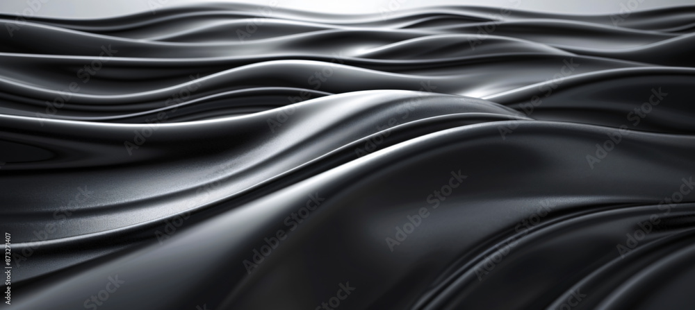 Poster abstract monochrome background with blurred wavy lines and soft edges. the design features a gradien