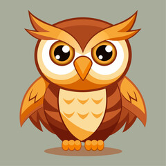Owl Vector Wild forest bird