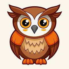 Owl Vector Wild forest bird