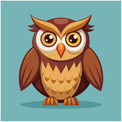 Owl Vector Wild forest bird