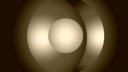 Glänzendes Design mit Kugel. Abstrakt, dekorativ, rund