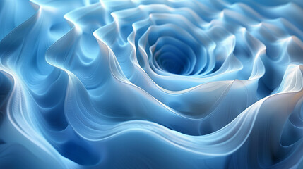 Obraz premium abstract blue background. abstract background 3D smooth single wave, spiral