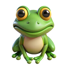 Fototapeta premium CUTE frog 3d cartoon style illustration 