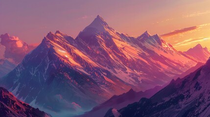 mountain landscape photography at sunset, best places to photograph mountains at sunset, mountain sunset landscape painting, mountain landscape silhouette at sunset