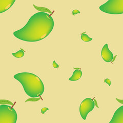  Seamless Mango background vector