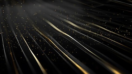 Minimalistic black background with thin gold lines, luxurious and modern, ultra HD high quality