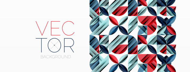 Obraz premium Circles and round shapes geometric minimal background