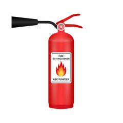 Fire Extinguisher Vector Illustration Isolated on White Background. 