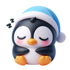 3d penguin sleeping