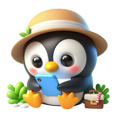 3d penguin using smart phone