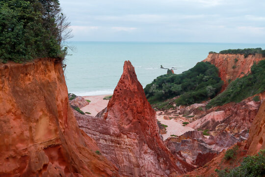 Castle Peak of Princess or Castelo de Princesa near Coqueirinho Beach in Conde, Paraiba, Brazil