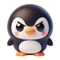 Angry 3d penguin