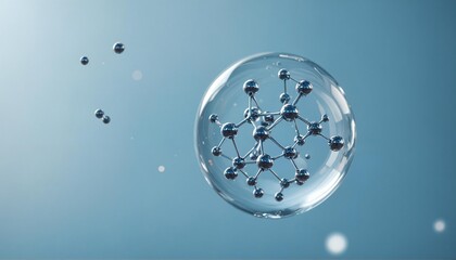 Scientific Visualization of Molecule Encased in a Transparent Bubble