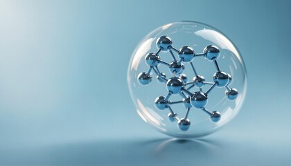 Scientific Visualization of Molecule Encased in a Transparent Bubble