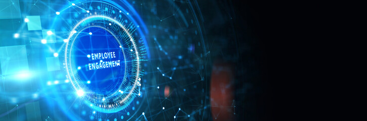 Business, Technology and network concept. Employee engagement. 3d illustration