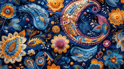 Design paisley patterns with a vintage-inspired color palette. , Minimalism,