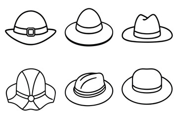 Hat Line Art Contemporary Fashion Icon