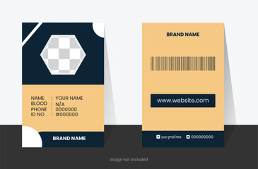 Office Id card | Employee Id card for your company design template. Corporate identity card design. Professional id card. Vector..