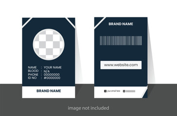 Modern unique professional and clean  id card design template. Identity badge With Photo Placeholder.