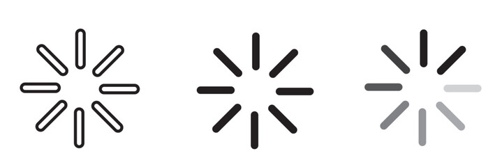 Fototapeta premium Loading icon set. Load circular. Loader buffer sign